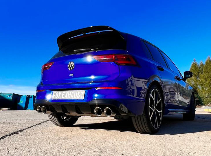 Fox passend fürVW Golf 8 R Endrohre rechts/links - 2x100 Typ 25 rechts/links - passend auf den originalen Endschalldämpfer