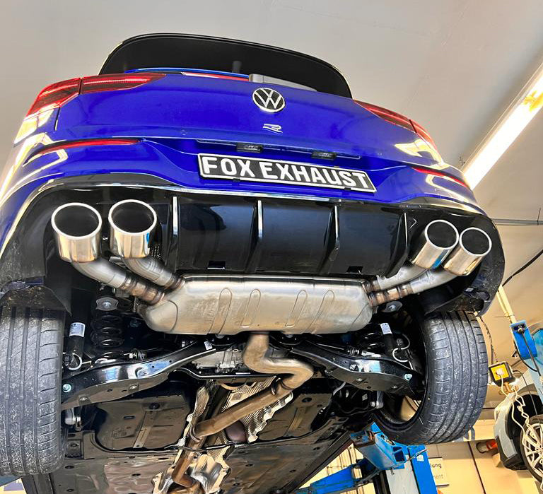 Fox passend fürVW Golf VIII R Endrohre rechts/links - 2x115x85 Typ 32 rechts/links - passend auf den originalen Endschalldämpfer
