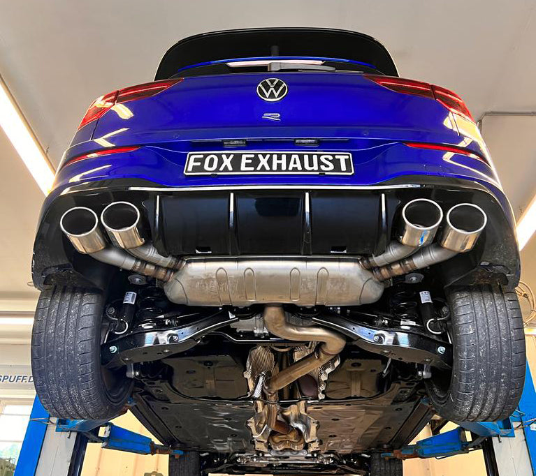 Fox passend fürVW Golf VIII R Endrohre rechts/links - 2x115x85 Typ 32 rechts/links - passend auf den originalen Endschalldämpfer