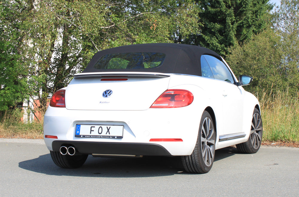 Fox passend fürVW Beetle 1,2l - 16 (5C) Coupe & Cabrio - Einzelradaufh. Endschalldämpfer einseitig - 2x90 Typ 16