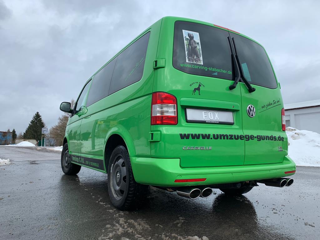 Fox passend fürVW Bus T5/ T6 4motion Endschalldämpfer Ausgang rechts/links - 2x115x85 Typ 32 rechts/links