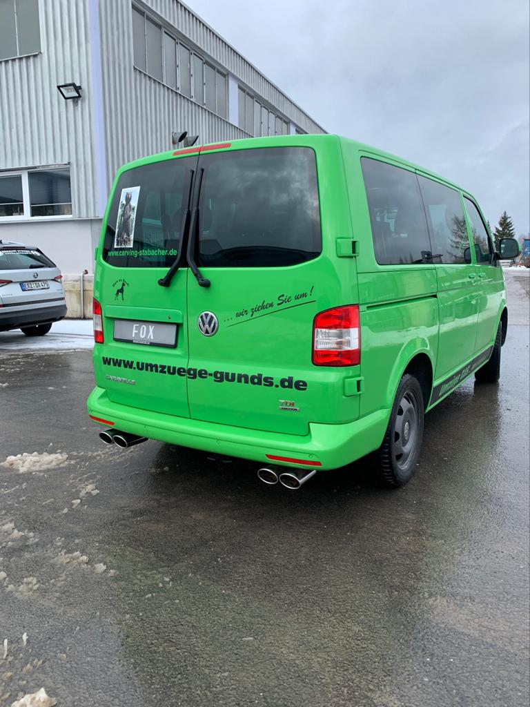 Fox passend fürVW Bus T5/ T6 4motion Endschalldämpfer Ausgang rechts/links - 2x115x85 Typ 32 rechts/links