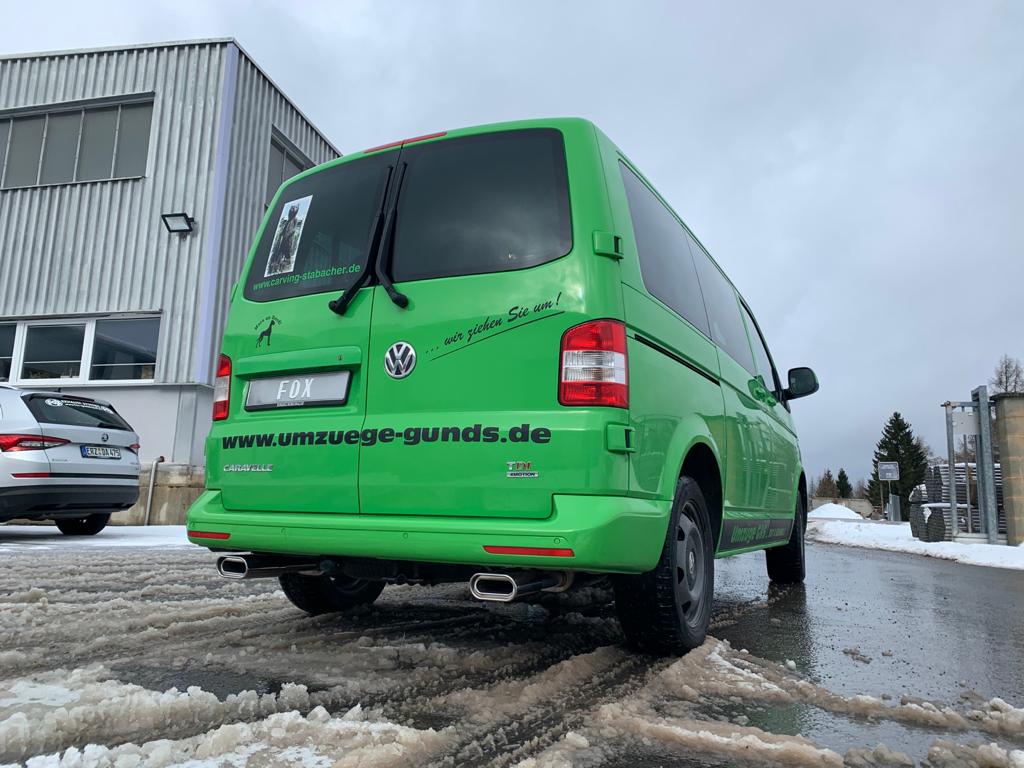 Fox passend fürVW Bus T5/ T6 4motion Endschalldämpfer Ausgang rechts/links - 160x80 Typ 53 rechts/links