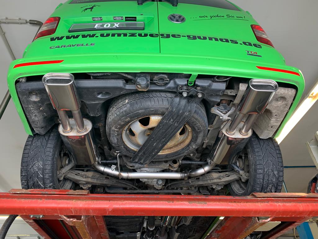 Fox passend fürVW Bus T5/ T6 4motion Endschalldämpfer Ausgang rechts/links - 160x80 Typ 53 rechts/links