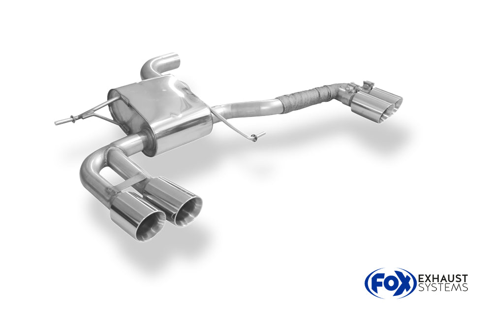 Fox passend fürSkoda Kodiaq 4x4 Endschalldämpfer quer - 2x80 Typ 25 rechts/links - Endrohre unter der Stoßstange