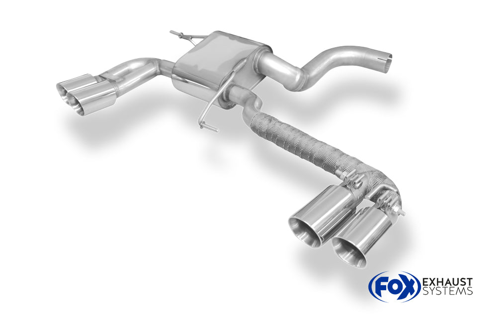 Fox passend fürSkoda Kodiaq 4x4 Endschalldämpfer quer - 2x80 Typ 25 rechts/links - Endrohre unter der Stoßstange
