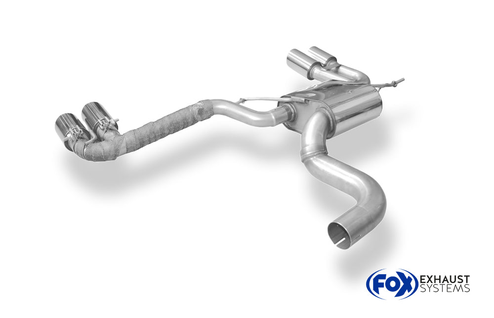 Fox passend fürSkoda Kodiaq 4x4 Endschalldämpfer quer - 2x80 Typ 25 rechts/links - Endrohre unter der Stoßstange