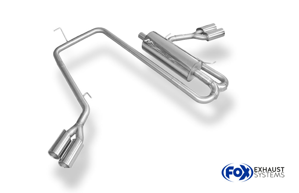 Fox passend für VW Amarok 4x4 - ohne Trittbrett Endschalldämpfer Ausgang seitlich rechts und links am Fahrzeug - 2x90 Typ 12 rechts/links