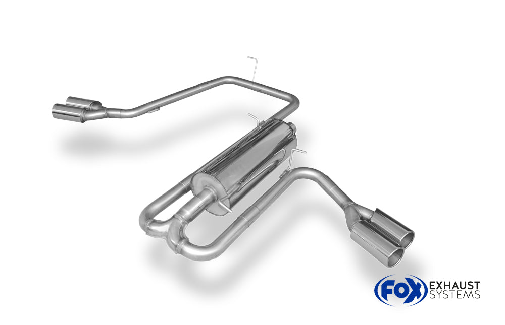 Fox passend fürVW Amarok 4x4 - ohne Trittbrett Endschalldämpfer Ausgang seitlich rechts und links am Fahrzeug - 2x90 Typ 12 rechts/links