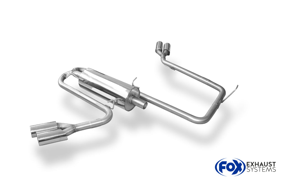 Fox passend fürVW Amarok 4x4 - ohne Trittbrett Endschalldämpfer Ausgang seitlich rechts und links am Fahrzeug - 2x90 Typ 12 rechts/links