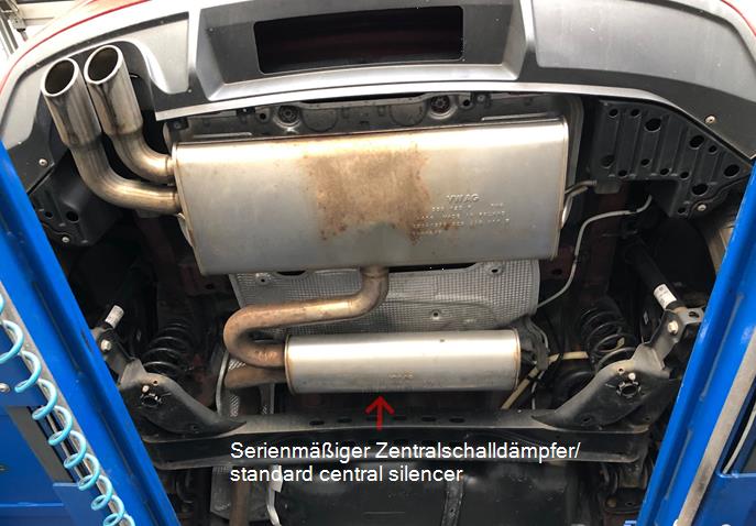 Fox passend fürSeat Leon 5F - Starre Hinterachse Endschalldämpfer einseitig - 2x80 Typ 25